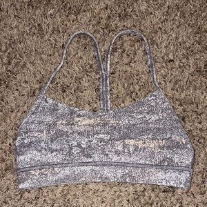 Lululemon Athletica Gray Patterned Sports Bra